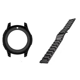 Комплект Watchbands: металевий ремінець Premium чорний + чохол чорний Samsung Gear S3 Frontier Samsung Galaxy 46mm (WBKW-46-2-1) - мініатюра 2