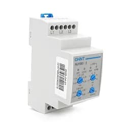 Реле контролю фаз CHINT NJYB3-8 AC380V, 3F3P, Захист U+(1,05~1,3)*Us/U-(0,7~0,95)*Us,Затримка 0,1~10с, Ue2 Ie0.75/0.47, 1CO+1NO