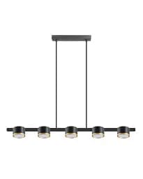 Подвесной светильник, люстра над столом, барной стойкой Goldlux 328076 Mirella GX53 5x6W 4000K 660Lm IP20 Черный