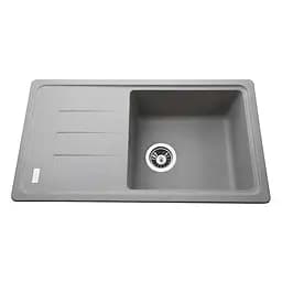 Гранитная мойка Globus Lux Lugano серый камень 780x435мм А0005, Серый