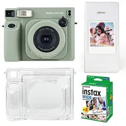 Набір камера Fujifilm Instax Wide 400 Фотопапір 20 шт. Прозорий чохол Фотоальбом на 64 фото білий