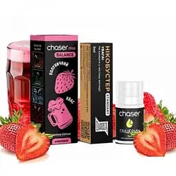 Набір компонентів для самозамісу сольової заправки CHASER Mix BALANCE NEW 30 мл Полуниця Квас, 0-50 мг (17811)
