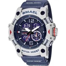 Мужские спортивные часы SMAEL 8007 Цифровые часы для мужчин Наручные часы с кварцевым двойным механизмом