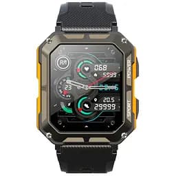 Смарт-годинник Lemfo C20 Pro силіконовий ремінець black orange (16354) - мініатюра 2