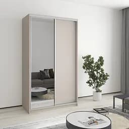 Шафа-купе дводверна MebelStar Уні AL ДСП/Дзеркало 120x45x210 см Кашемір (MBS-2621)