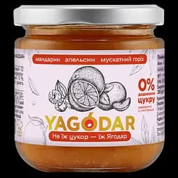 Джем без цукру Yagodar Мандарин Апельсин Мускатний горіх 210 г