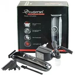 Машинка для стрижки Gemei GM-6050 з 3-ма насадками з нержавіючої сталі бездротова акумуляторна