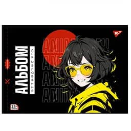 Альбом для малювання Yes Anime А4 з перфорацією 28 аркушів скоба 4 шт. (130587)