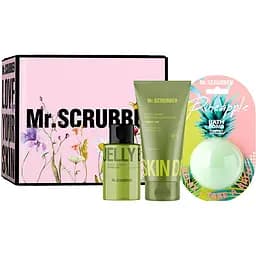 Подарочный набор Mr.Scrubber Tropical Lime Бомбочка для ванны Pineapple 200 г + Гель для душа Jelly Bubbles Verbena Lime 100 мл + Увлажняющий крем-гель для тела Skin Delights Verbena Lime 150 мл
