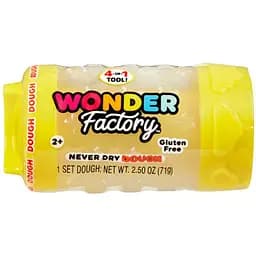Незастигаюча маса для ліплення Wonder Factory в баночці 595120, 5x5x8 см Жовтий