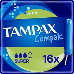 Тампони Tampax Compak Super з аплікатором 16 шт.