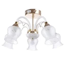 Люстра потолочная Brille с подсветкой LED E27 40W G+WH (LK-509S/5)