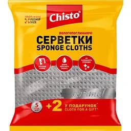 Серветки Chisto вологопоглинаючі Optimal 5+2 шт. 