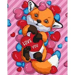Картина по номерам "Лисичка с валентинкой" 11699-AC 40х50 см