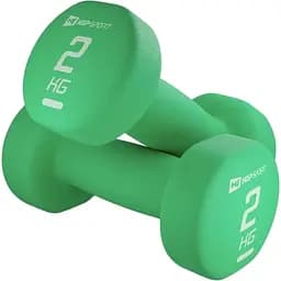 Гантелі для фітнесу Hop-Sport неопренові круглі HS-V020DR 2x2кг зелений
