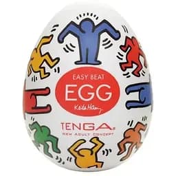 Мастурбатор яйце Tenga Egg Keith Haring Dance білий
