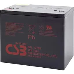 Аккумулятор CSB AGM 12V (12V/75Ah/900Wh) (GPL12750) [154019]