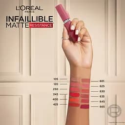 Рідка помада для губ L'Oreal Paris Infallible Matte Resistance відтінок 635 (Worth It Medium) 5 мл - мініатюра 3