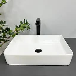 Умивальник VBI Triest 50 white накладний VBI-012702, Білий - мініатюра 2