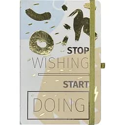 Книга записна Buromax Idea в клітинку 207х136 мм на резинці пісочна 96 аркушів (BM.255104-22)