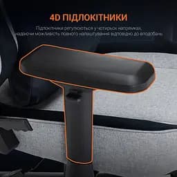 Ігрове крісло GamePro Linen fabric Light grey (GC715LG) - мініатюра 13
