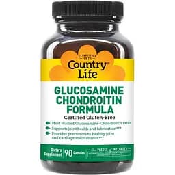 Препарат для суставов и связок Country Life Glucosamine Chondroitin Formula, 90 капсул