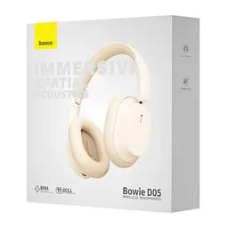 Накладні бездротові навушники Baseus Bowie D05 Wireless Headphones (NGTD02021) Creamy-white - мініатюра 5