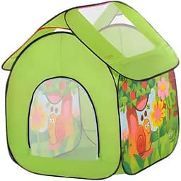 Намет M 3756: Просторий домик для відпочинку на відкритому повітрі, зеленого кольору з принтом равлика в саду