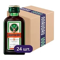 Упаковка лікеру Jagermeister 35% 0.96 л (0.04 л х 24 шт.)