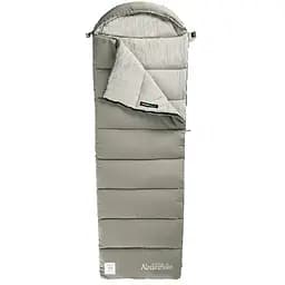 Спальний мішок з капюшоном із звичайним мішком для зберігання Naturehike M300 CNK2350WS023, зелений, лівий