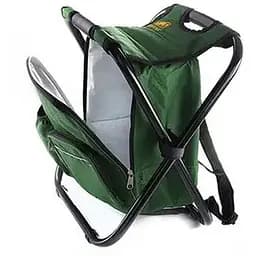 Стул Сила раскладной без спинки стальной каркас с термосумкой-рюкзаком Ø19 мм 28х35х43 см