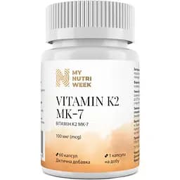 Витамин К2-менахинон-7 My Nutri Week 100 мкг 60 капсул