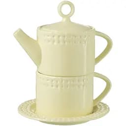 Заварювальний чайник J-line з чашкою 300 мл ніжно жовтий (34656)