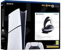 Ігрова консоль Sony PlayStation 5 Slim Digital Edition + бездротова гарнітура PULSE Elite White + чохол - мініатюра 2