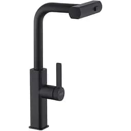 Смеситель для кухни с выдвижным изливом Kroner KRP Edelstahl Klassisch - SCH03918 Черный матовый