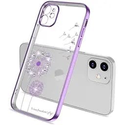 Чохол CasePro Glitter Plating Floral Case Purple для iPhone 13 Pro