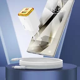 МЗП Hoco N53 Monsoon PD30W+QC3.0 (1USB-A/1C) + Type-C to Type-C White - мініатюра 3