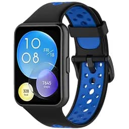 Силиконовый ремешок Primolux Perfor Classic для смарт-часов Huawei Watch Fit 2- Black Blue