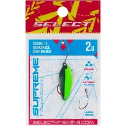 Блешня Select Supreme 2.0g 27mm #17 DarkSpace Chartreuse - мініатюра 2