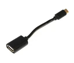 Кабель USB AF-Type-C, 10 см, черный, Atcom (14716)