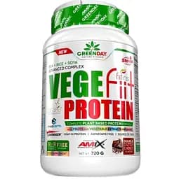Растительный протеин Amix GreenDay Vege-Fiit Protein Двойной шоколад 720 г