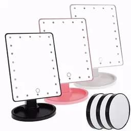 Рожевий Дзеркало з LED-підсвічуванням для макіяжу Magic MakeUp Mirror - мініатюра 3