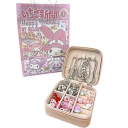 Дитячий набір Kuromi Melody Hello Kitty для створення шарм браслетів та чокерів в подарунковій скриньці  - мініатюра 2