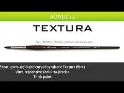 Пензель синтетика кругла Raphael Textura, №12, професійний, довга ручка - мініатюра 3