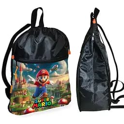 Рюкзак-мешок для обуви,спортивной формы Супер Марио "Super Mario" детская сумка для сменки (01321)