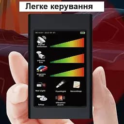 Мультифункціональний детектор жучків, прихованих камер та магнітів із сенсорним екраном Nectronix T68 (101023) - мініатюра 3