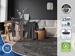 Каркас для сушіння білизни Leifheit PEGASUS 150 Solid Slim Black (81690) - мініатюра 6