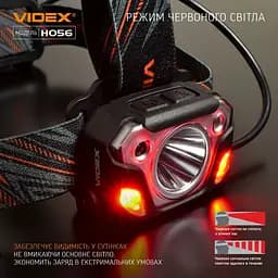 Налобний світлодіодний ліхтарик Videx 1400Lm 6500K (VLF-H056) - мініатюра 13