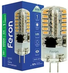 Лампа светодиодная Feron LB-522 3Вт G4 4000K (25554)