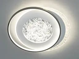 Світлодіодна Люстра стельова чорна вставка 90 Вт